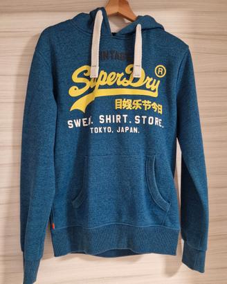 Felpa con Cappuccio Superdry Vintage Blu Taglia M