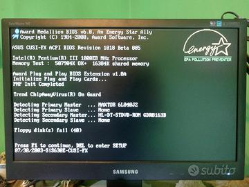 Motherboard ASUS CUSI-FX + Pentium III 1GHz + 512M