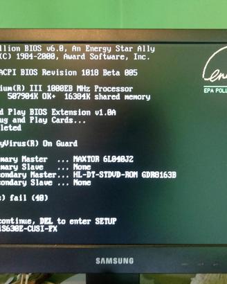 Motherboard ASUS CUSI-FX + Pentium III 1GHz + 512M