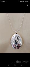 Collana argento con ciondolo portafoto