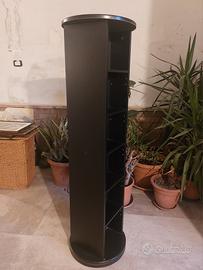 Mobiletto girevole porta DVD e/o CD di colore nero