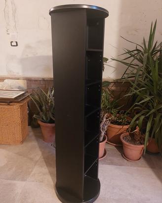 Mobiletto girevole porta DVD e/o CD di colore nero