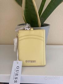 Portafoglio/portacarte e portachiavi giallo guess