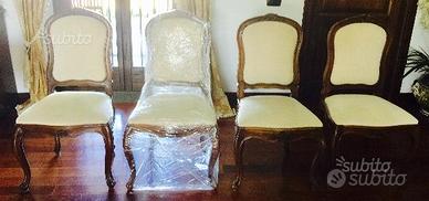 4 sedie antiche Luigi XV i