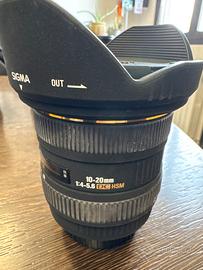 Sigma obiettivo grandangolare 10-20mm