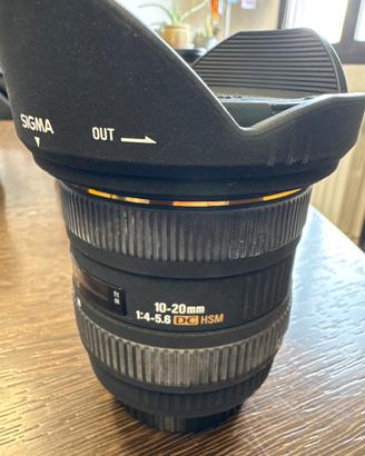 Sigma obiettivo grandangolare 10-20mm