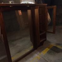 Specchiera in vero legno + angoliera gemella