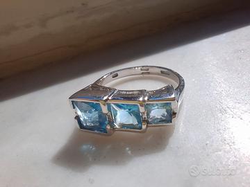 Anello Argento 925 e Topazi 
