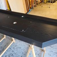 Top da bagno in legno