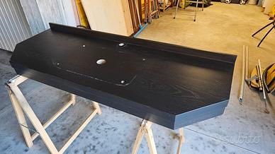 Top da bagno in legno