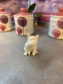 Mini statuetta “Cagnolino geometrico” in gesso dec