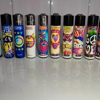 accendini Clipper love peace vari - 11 pezzi