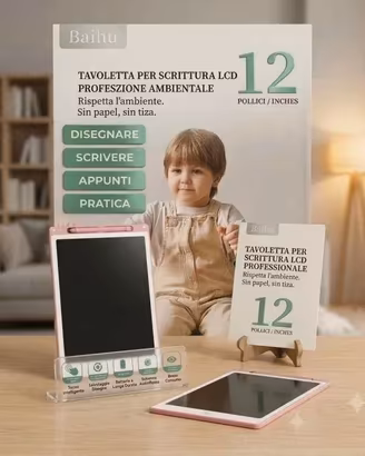 Lavagna Digitale Tavoletta LCD 12 Pollici Rosa