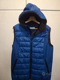 Gilet trapuntato Blu con cappuccio e tasche. Tg. M