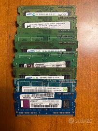 9 Ram ddr3 per pc portarile da 1gb