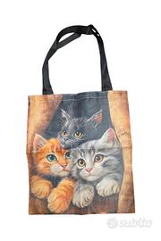 borsa Tote gattino 