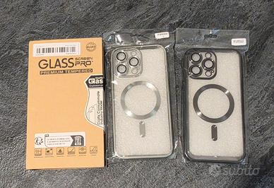 2 Cover MagSafe + Vetro iPhone 14 Pro Max Nuovi 
