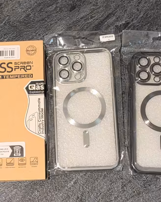 2 Cover MagSafe + Vetro iPhone 14 Pro Max Nuovi 