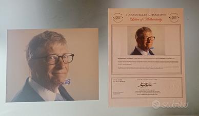Foto autografata BILL GATES certificata