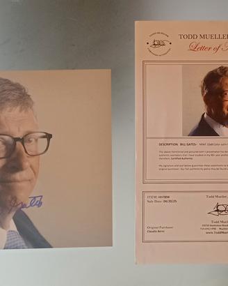 Foto autografata BILL GATES certificata