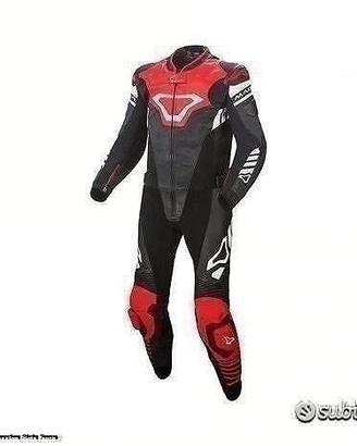 MACNA Tuta Moto Pelle TRACKTIX 2 pezzi Uomo Rossa