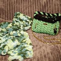 chunkybag con sciarpa fatte a mano 