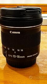 Canon EF-S 10-18mm f/4.5-5.6 IS STM - come nuovo