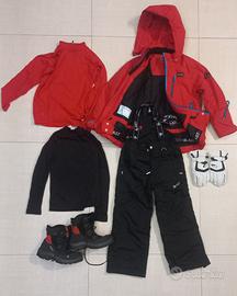 abbigliamento sci bambino 7/8 anni