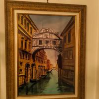 Quadro Olio su Tela - Venezia (Ponte dei Sospiri) 