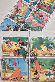 10 francobolli Disney Sharjah anni 70