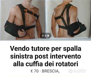 Tutore per la spalla sinistra post intervento 