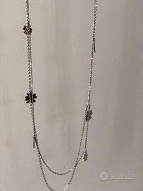 Collana 2jewels a doppia catenina con quadrifogli
