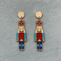 Orecchini Pendenti Natalizi Schiaccianoci Feste