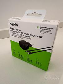 Caricatore Belkin 45W USB-C + Cavo USB-C – NUOVO