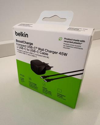 Caricatore Belkin 45W USB-C + Cavo USB-C – NUOVO