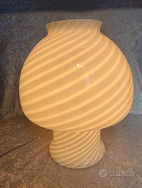 Lampada Da Tavolo Vetro Murano Fungo