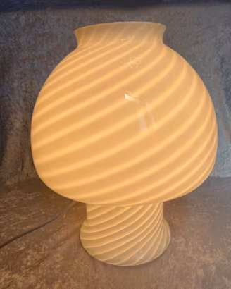 Lampada Da Tavolo Vetro Murano Fungo