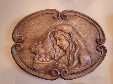 Capezzale artigianale  44x34 cm Legno Noce frachè