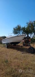barca saver 5.4 + carrello a motore idraulico 5.3