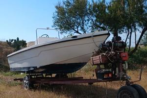barca saver 5.4 + carrello a motore idraulico 5.3