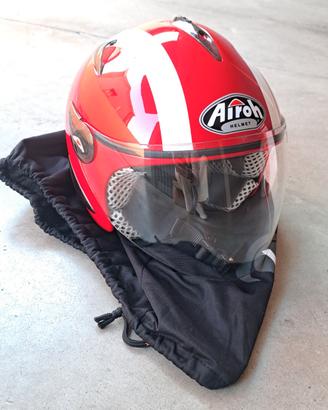 Casco Airoh Helmet jet rosso e bianco tg S