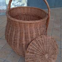 Grande Cesta Vimini 70 x 45 cm Vintage Arredo Casa