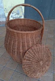 Grande Cesta Vimini 70 x 45 cm Vintage Arredo Casa