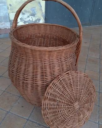 Grande Cesta Vimini 70 x 45 cm Vintage Arredo Casa