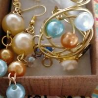 Set orecchini e anello regolabile wire.