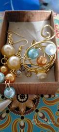 Set orecchini e anello regolabile wire.