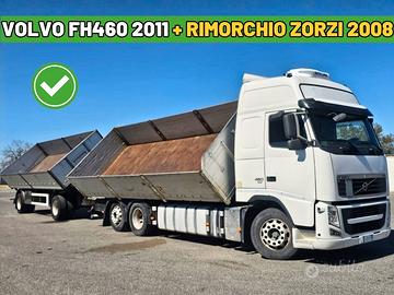 Camion ribaltabile Volvo FH 460 + rimorchio ribalt