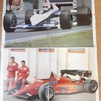 Doppio poster auto F1 e moto Honda Cagiva 500