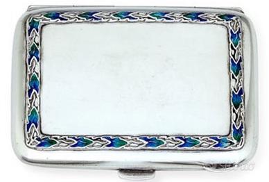Portasigarette argento e smalti 1922