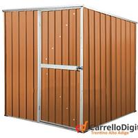 Box da giardino lamiera 175x185cm legno chiaro